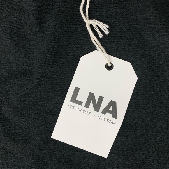 Revolve LNA Off The Shoulder Tee Top T-shirt Short Sleeve Black Size Small - Picture 7 of 9